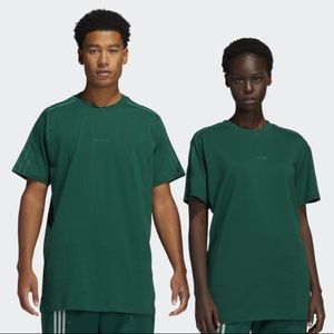 Ivy Park x Adidas 3 Stripes Tee in Dark Green